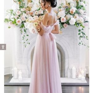 REVELRY- Rosalie Tulle Bridesmaid Dress w Cap Sleeves
